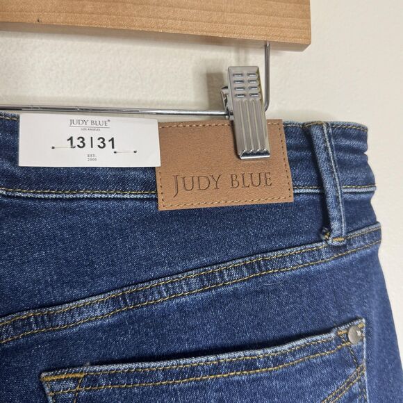 Judy Blue Jeans Womens 13/31 Dark Blue High Waist Straight Stretch Denim JB88575 - Picture 11 of 14